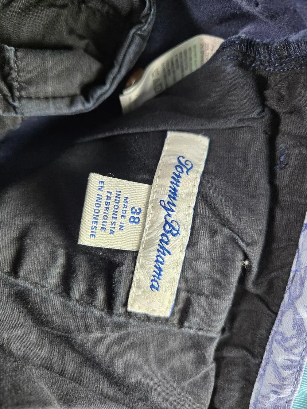 Tommy Bahama Shorts Mens 38 Blue Chino Stretch Tencel Cotton Casual Summer